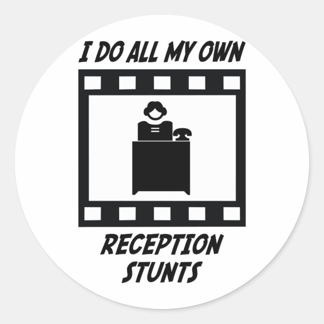 Reception Stunts Classic Round Sticker (Front)