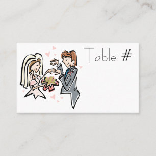 Reception Table Number Cards
