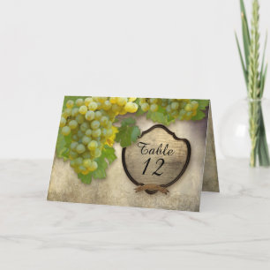 Reception Table Number Customise Wine Vineyard Art