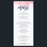 RECEPTION WEDDING MENU stylish pink watercolor<br><div class="desc">by kat massard >>> kat@simplysweetPAPERIE.com <<< A super stylish flat MENU DESIGN for your WEDDING. Wow your friends and family with this little number ;D Setup as a template it is simple for you to add your own details, or hit the customise button and you can add or change text,...</div>