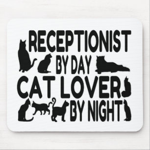 Receptionist Cat Lover Mouse Mat