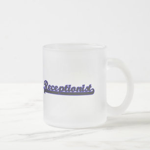 Receptionist Classic Job Design Frosted Glass Coffee Mug