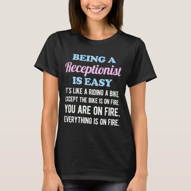 Receptionist Funny T-Shirt (Front)