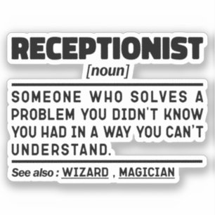 Receptionist Noun Cool Reception Employee 