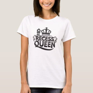 Recess Queen Funny Cute Kids Slogan T-Shirt