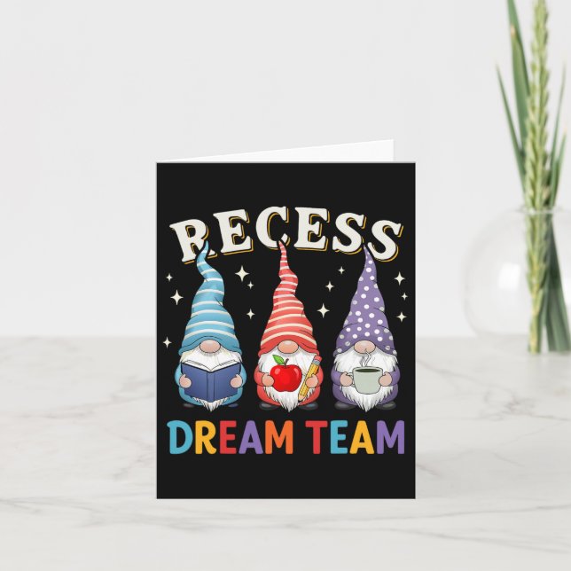 Recess Squad Teacher Paraeducator Dream Team Lunch Card (Front)