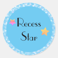 Recess Star with Stars Classic Round Sticker