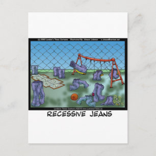 Recessive Jeans Funny Gifts Tees & Collectibles Postcard