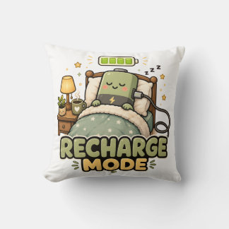 Recharge Mode | Sleepy Battery Cosy Minimalist Cushion