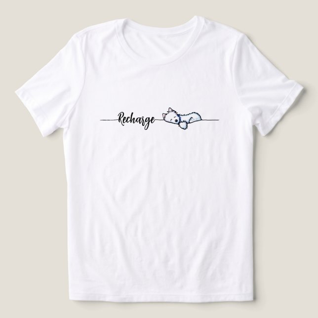  Recharge Westie Tri-Blend Shirt (Design Front)