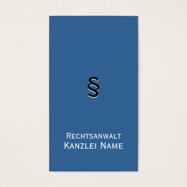 Rechtsanwalt Visitenkarten (Front)