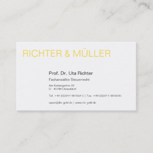 Rechtsanwälte Visitenkarte Business Card