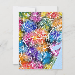 Recife Brazil City Map Postcard