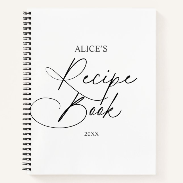 Recipe Book Script Handwriting (Front)