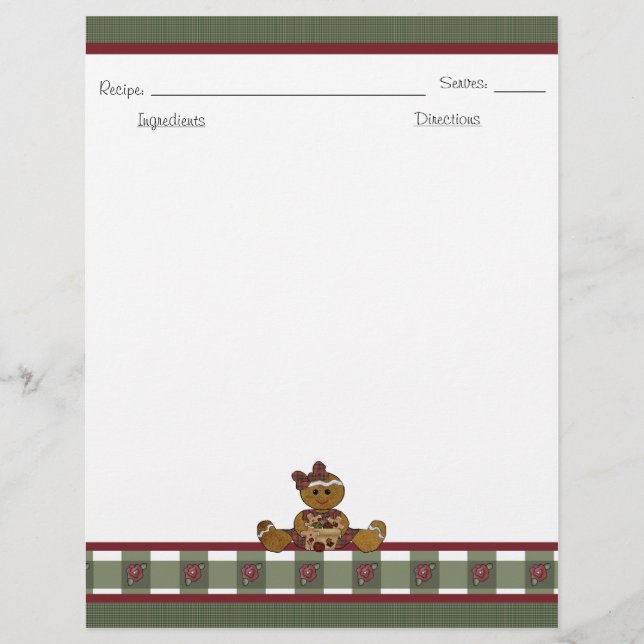 Recipe Book Stationery (Front)