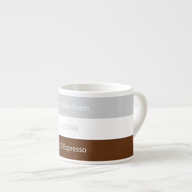 Recipe cappuccino Coffee | Text design Espresso Cup (Front Right)