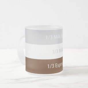 Recipe cappuccino Coffee   Text design Frosted Glass Coffee Mug