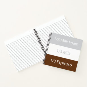 Recipe cappuccino Coffee Text design Notebook