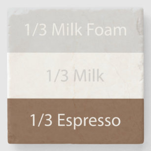 Recipe cappuccino Coffee Text design Stone Coaster