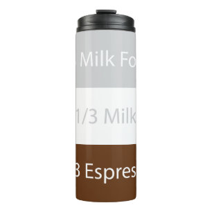 Recipe cappuccino Coffee Text design Thermal Tumbler