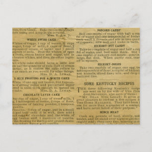 Recipe Card Antique Kentucky