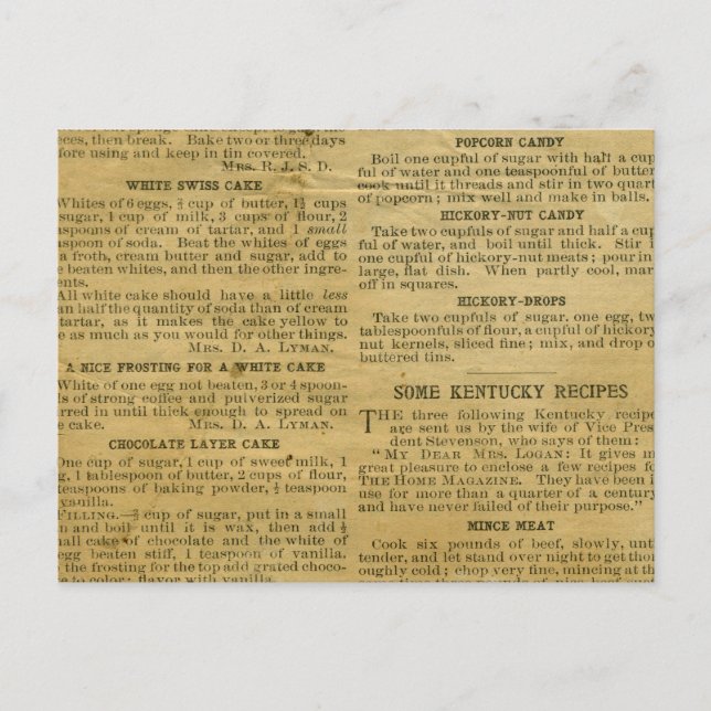 Recipe Card Antique Kentucky (Front)