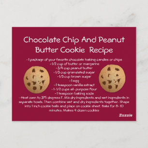 Recipe card Chocolate Chip Peanut Butter Cookie