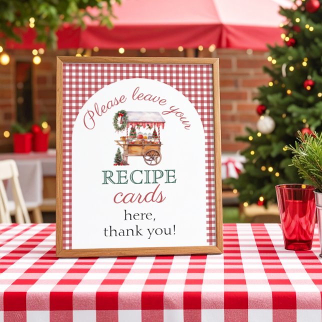 Recipe Card Christmas market Bridal Shower sign (Creator Uploaded)