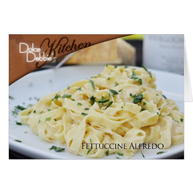 Recipe Card - Fettuccine Alfredo (Front Horizontal)