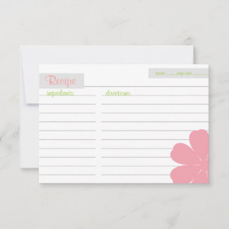Recipe Card | Flowerful |pi