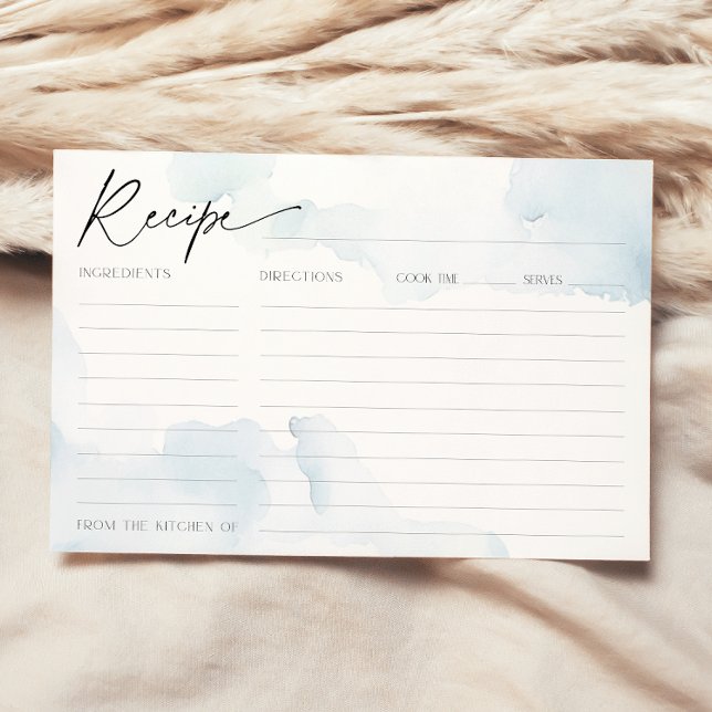 Recipe Card for Blue Bridal Shower On Cloud Nine (Creator Uploaded)