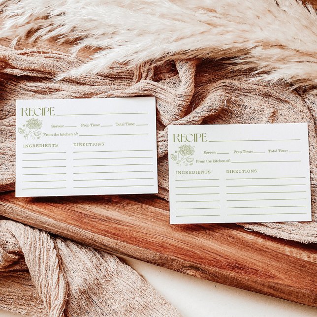 Recipe Card Fresh Off the Market Bridal Shower  (Creator Uploaded)