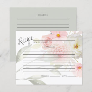 RECIPE CARD   Pastel Pink Floral Bouquet