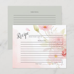 RECIPE CARD   Pastel Pink Floral Spray