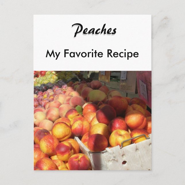 Recipe Card - Peaches (Front)
