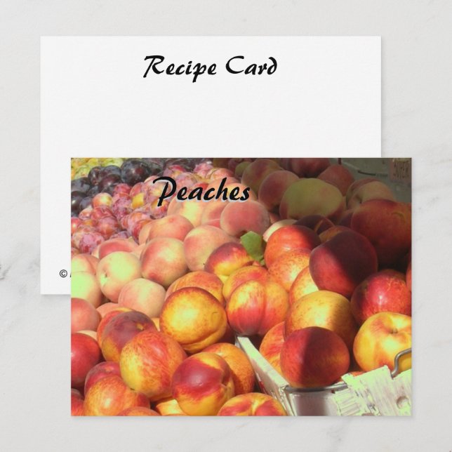 Recipe Card - Peaches (Front/Back)