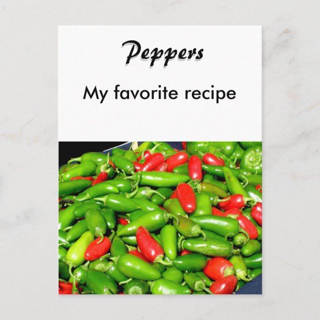 Recipe Card - Peppers (Front)