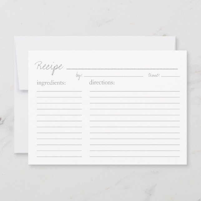 Recipe Card | Recipe Style (Front)