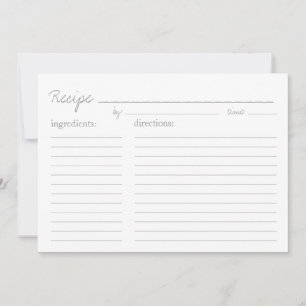 Recipe Card   Recipe Style - 5x7
