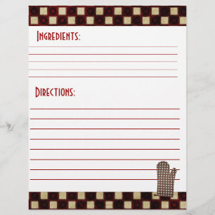 Recipe Card Stock