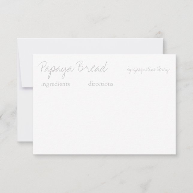 Recipe Card | Your Recipe |gr (Front)