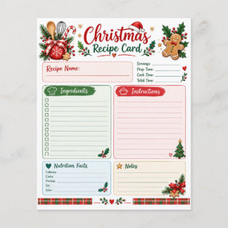 recipe cards christmas
