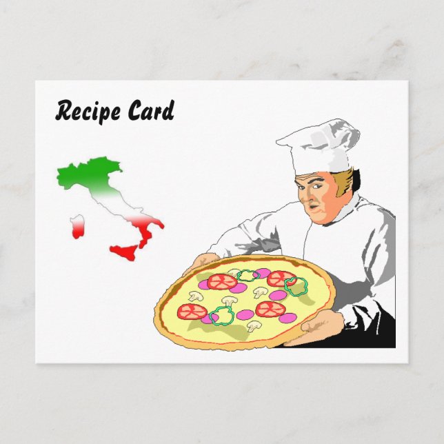 Recipe Cards Gift Set Italian Pizza (Front)