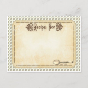 recipe cards  grandmother old timey look