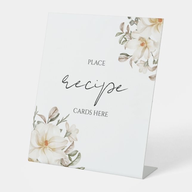 Recipe Cards Sign Bridal Shower (Front)