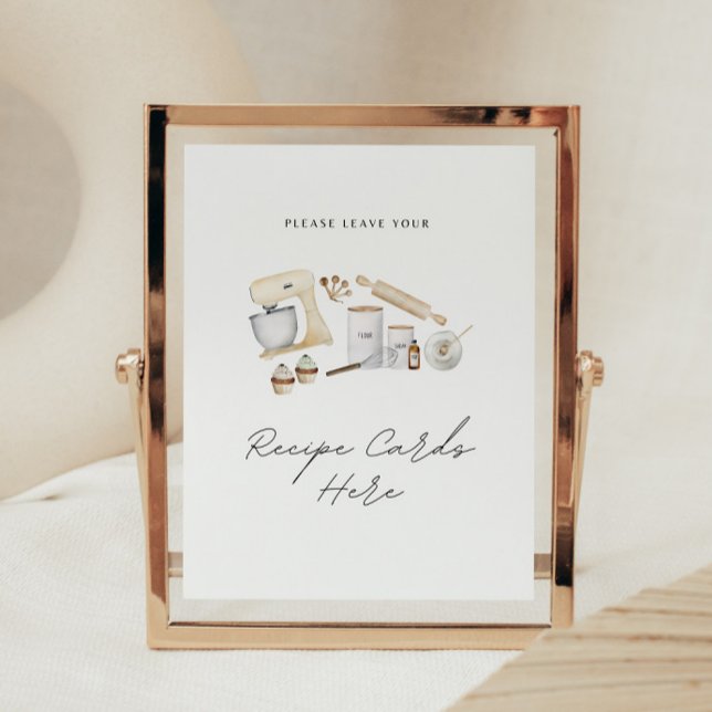 Recipe Cards Sign Stock the Kitchen Bridal Shower (Creator Uploaded)