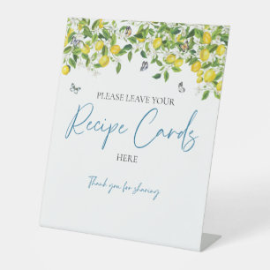 Recipe Cards Sign   Summer Lemons Bridal Shower