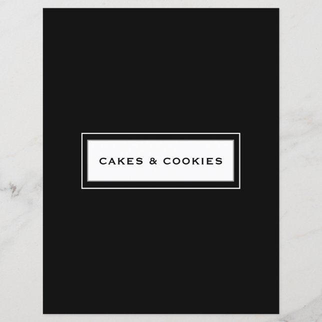 Recipe Category | Cakes & Cookies | Black & White (Front)