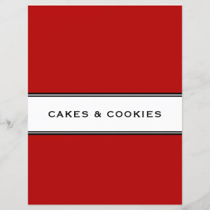 Recipe Chapter   Cakes Cookies   Red Black & White