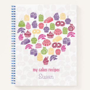Recipe Cookbook & Cakes Notebook